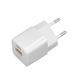 4SMARTS - Chargeur mural USB VoltPlug Duos Mini DP 20 W Blanc
