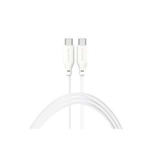 4SMARTS - Câble USB 2.0 Silicone High Flex USB C - USB C 1.5 m Blanc