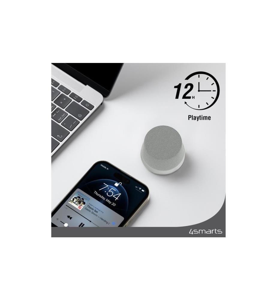 4SMARTS - Bluetooth Speaker SoundForce Grau, Silber