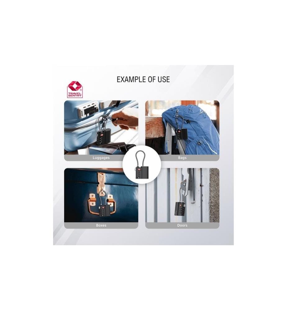 4SMARTS - Trouveur de site SkyTag TSA Lock Noir
