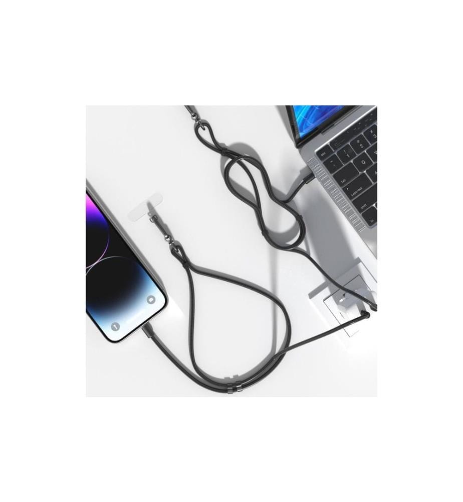 4SMARTS - Tragegurt USB-C PhonoLace Opal Rot