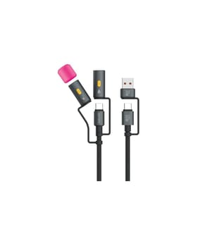 4SMARTS - Set de câbles 4in1 USB-C Explorer avec lampe et allume-feu