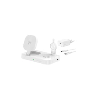 4SMARTS - Qi2 Ladestation Trident mit Charger für Samsung Watch, weiss