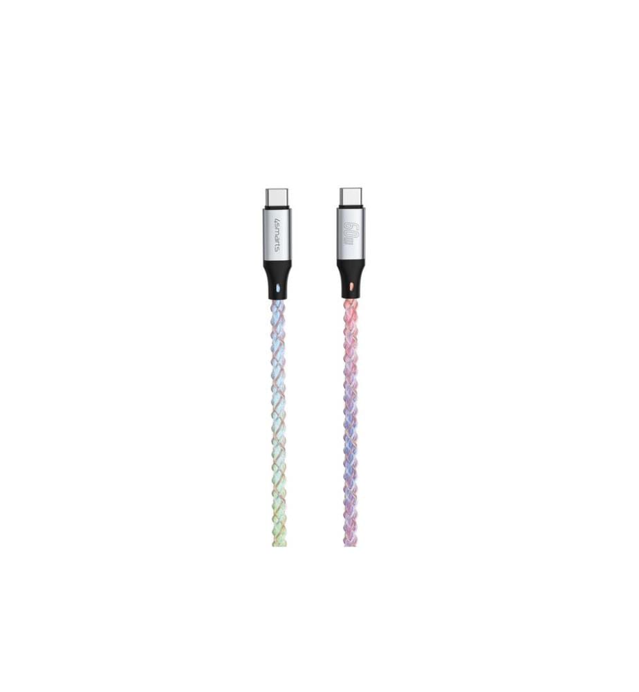 4SMARTS - Câble USB 2.0 USB-C RGBCord 60W USB C - USB C 1.5 m