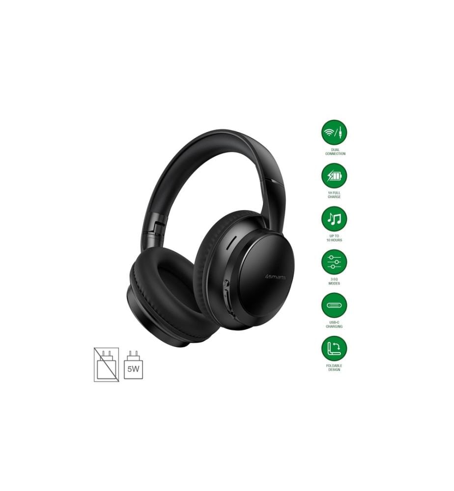4SMARTS - Casques supra-auriculaires SkyBuds Wave Noir
