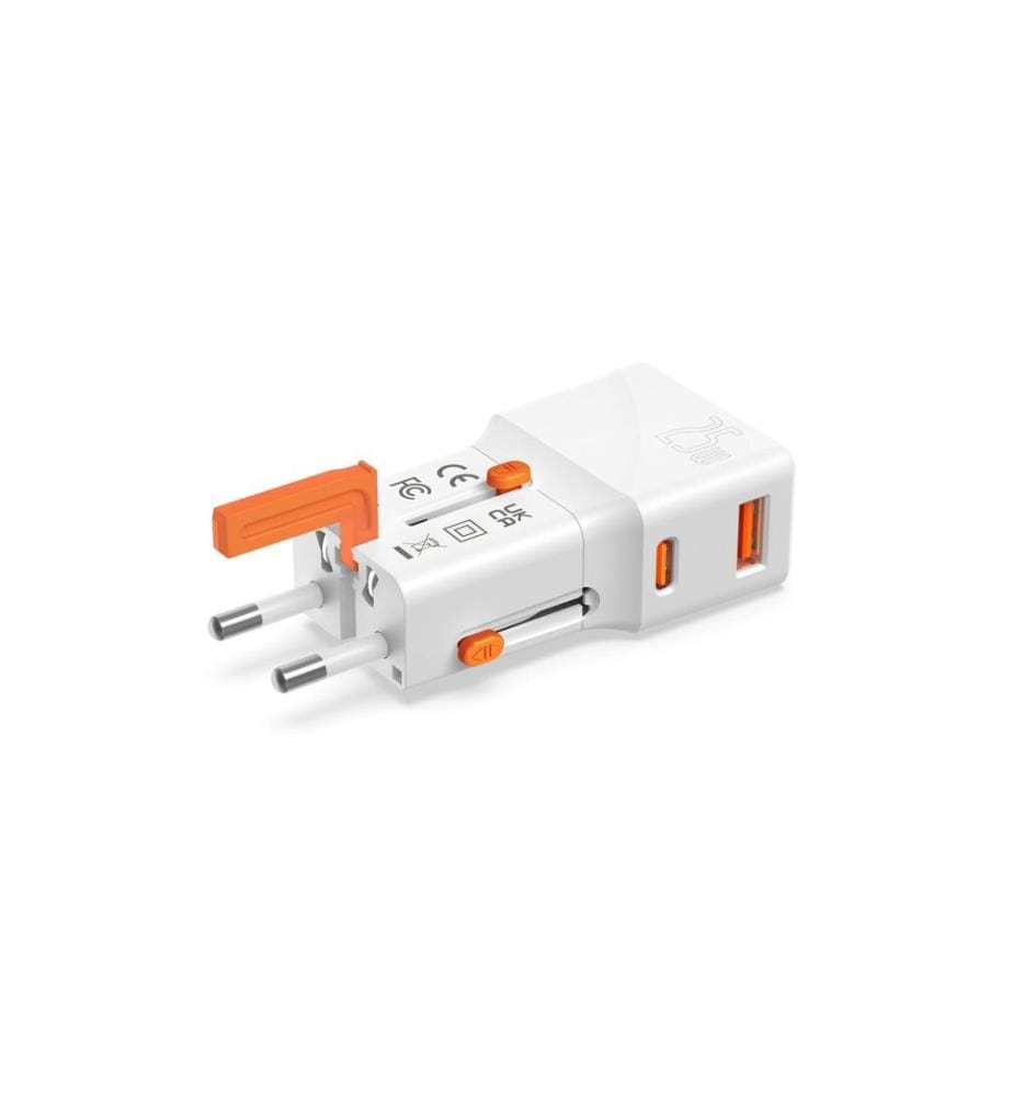 4SMARTS - Weltreiseadapter Nomad Pocket 25W 1C+1A, Weiss