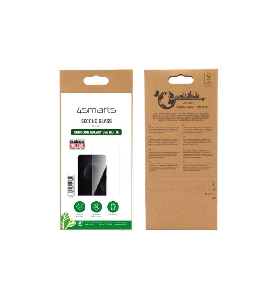 4SMARTS - Protection d'écran Second Glass pour Samsung Galaxy S26 Ultra