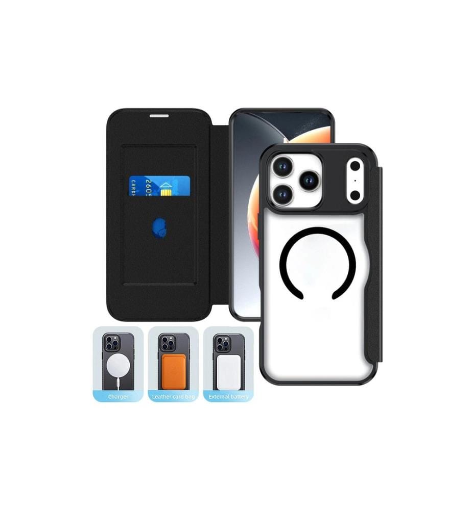 4SMARTS - Coque arrière Urban Pro Flipcase iPhone 17 Pro Max Qi2 ready