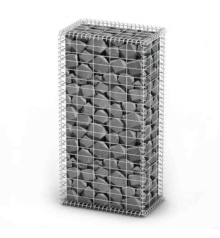 Steinkorb Gabione mit Deckeln Verzinkter Draht 100×50×30 cm
