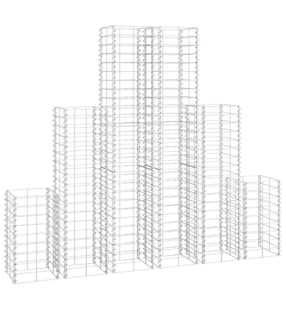 Gabionen-Set 6-tlg. Verzinkter Draht