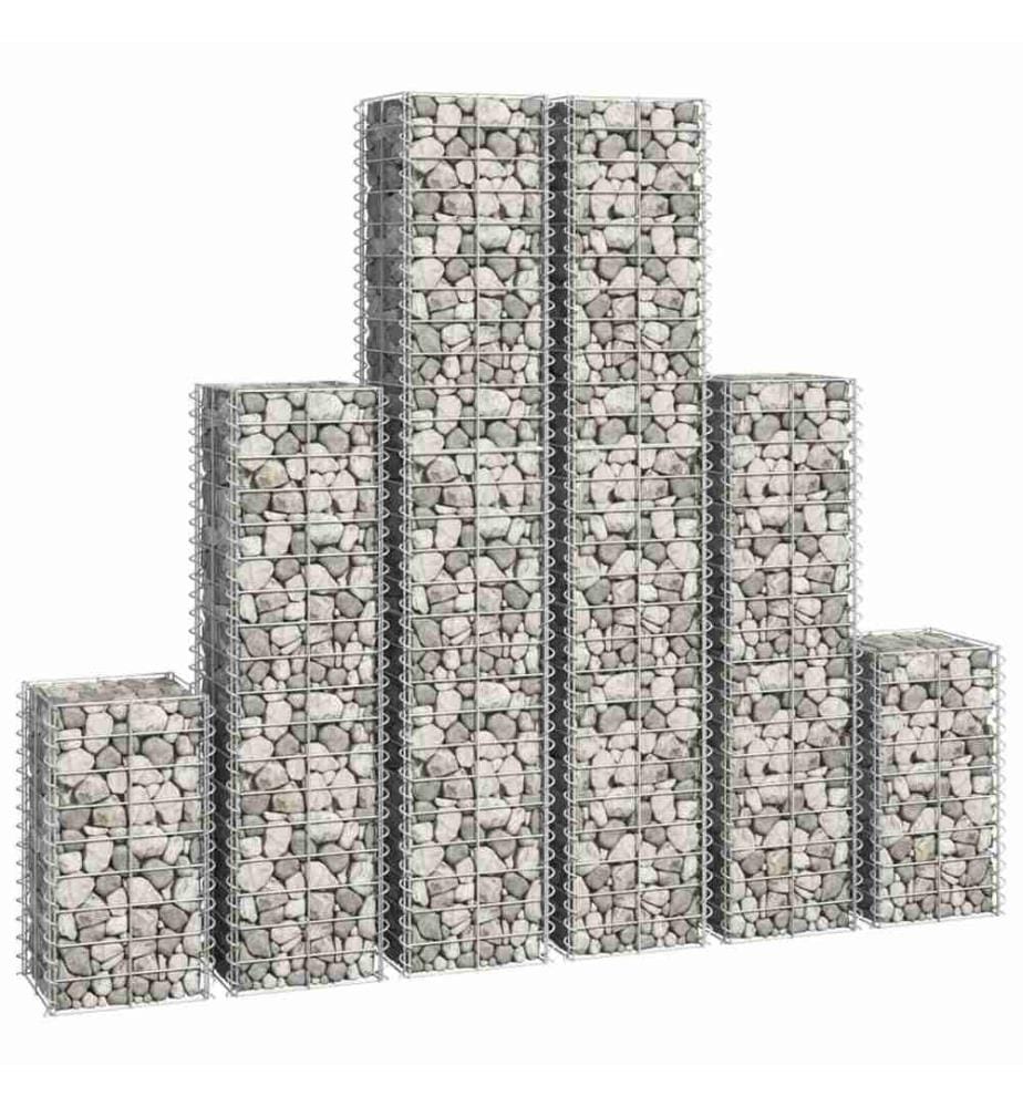 Gabionen-Set 6-tlg. Verzinkter Draht