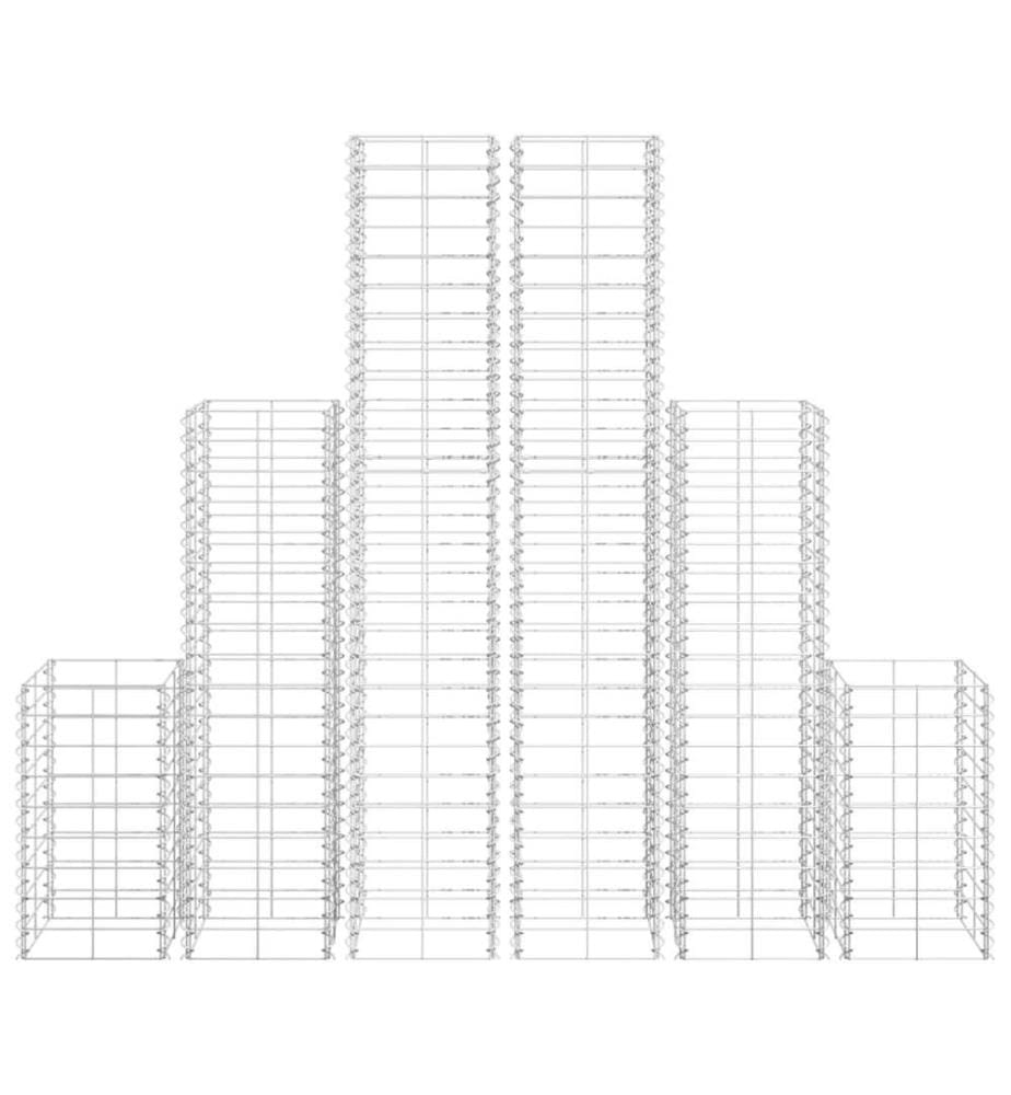 Gabionen-Set 6-tlg. Verzinkter Draht