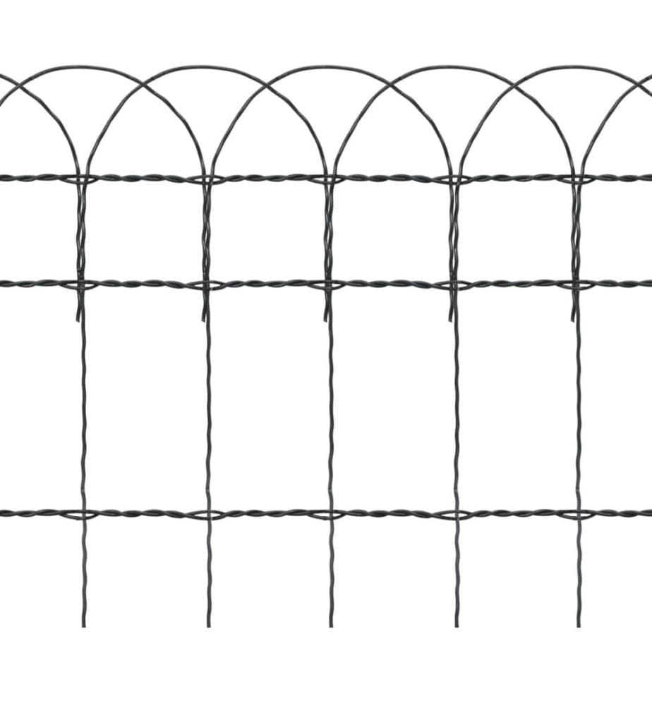 Beetzaun Pulverbeschichtetes Eisen 25×0,4 m