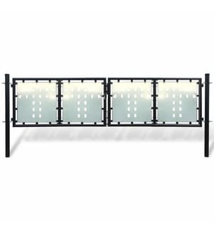 Schwarzes Einzeltor für Zäune 300 x 100 cm