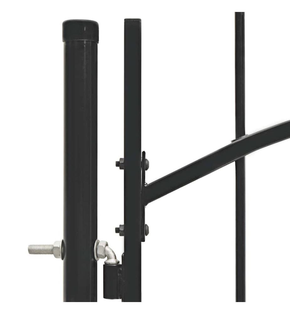 Gartentor Stahl 1x1,75 m Schwarz