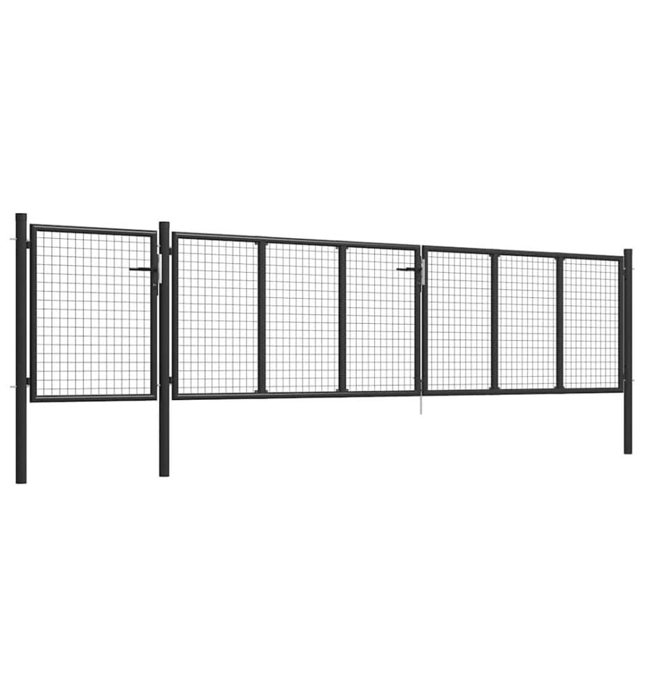 Gartentor Stahl 500×75 cm Anthrazit