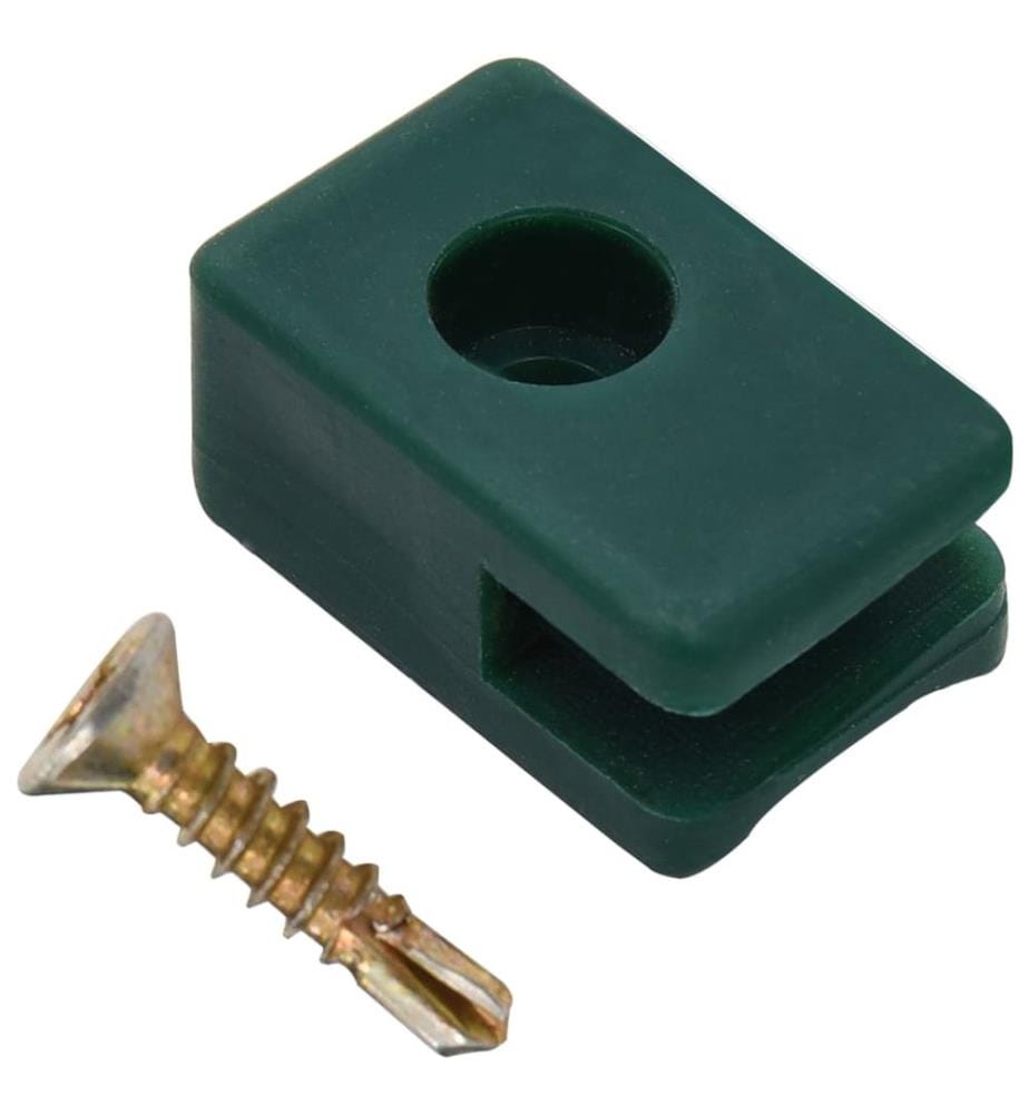Spanndrahthalter mit Schraube 100 Sets Grün