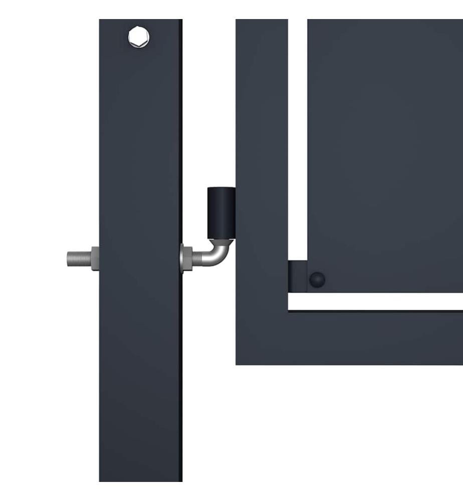 Gartentor Stahl 100 x 75 cm Anthrazit