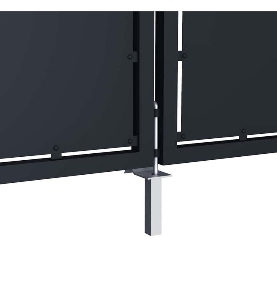 Gartentor Stahl 300 x 125 cm Anthrazit