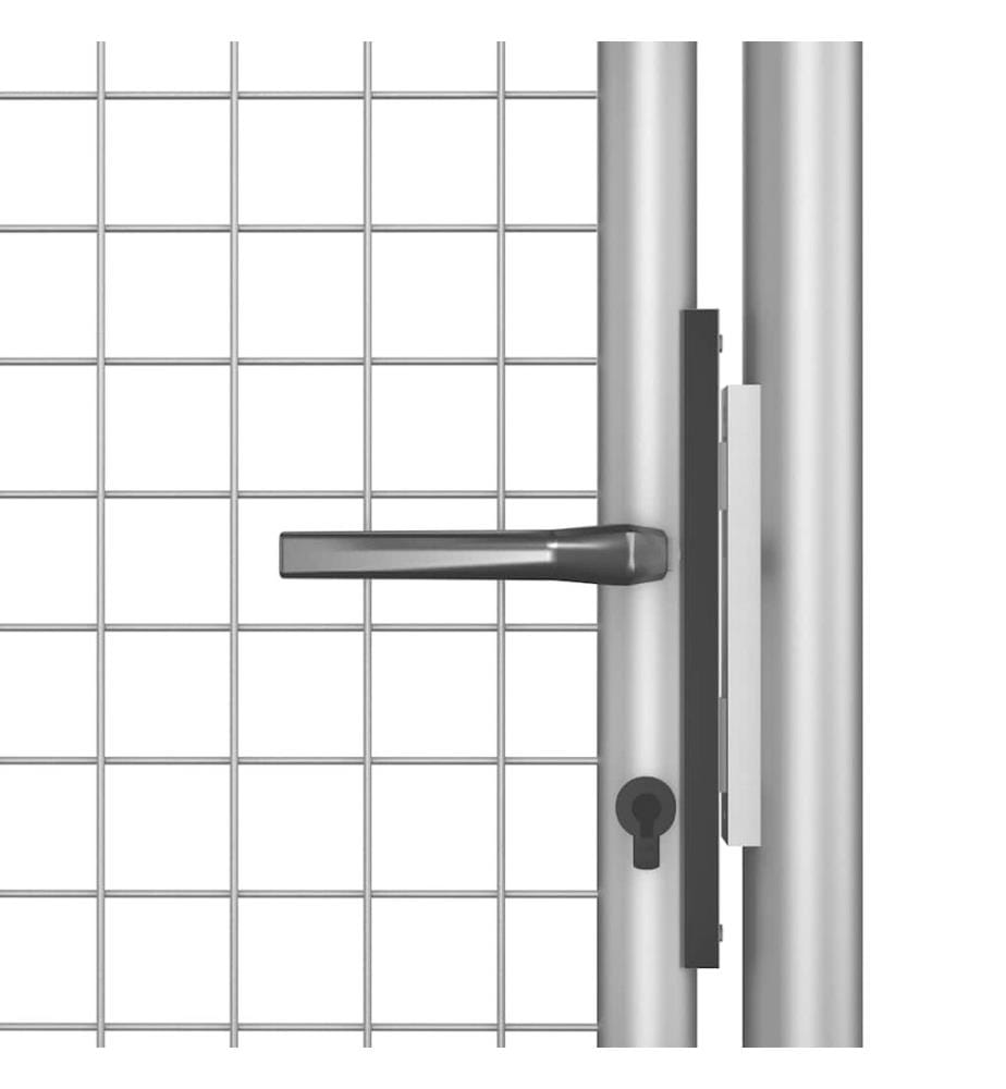 Gartentor Verzinkter Stahl 105x150 cm Silbern