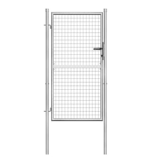 Gartentor Verzinkter Stahl 105x200 cm Silbern