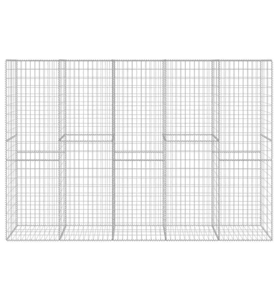 Mur en gabion avec couvercle Acier galvanisé 300 x 50 x 200 cm