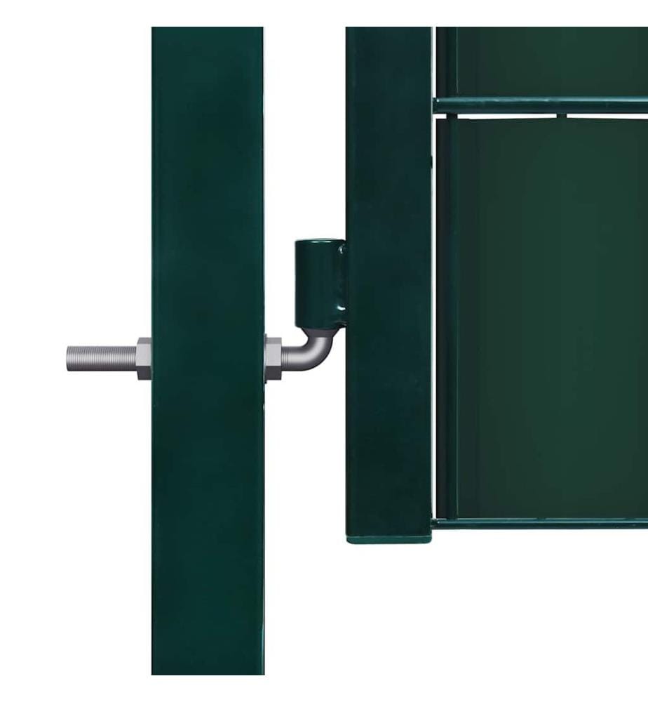Zauntor aus PVC und Stahl 100 x 81 cm Grün