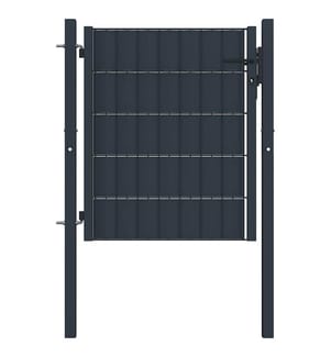 Zauntor PVC und Stahl 100x81 cm Anthrazit