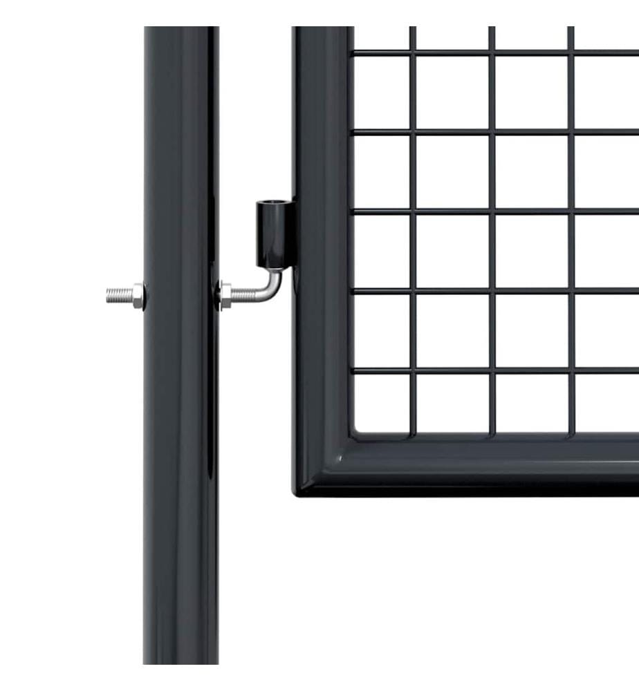 Maschen-Gartentor verzinkter Stahl 100 x 150 cm Grau
