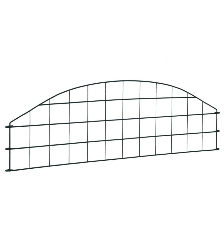 Gartenzaun Set Konvex 77,3x26 cm Grün