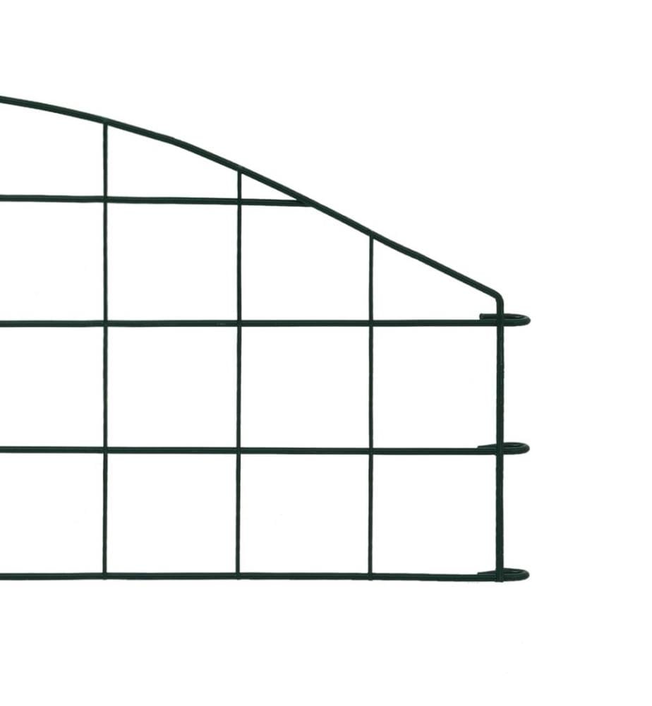 Gartenzaun Set Konvex 77,3x26 cm Grün