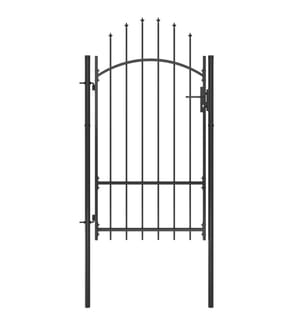 Gartentor Stahl 1x2,2 m Schwarz