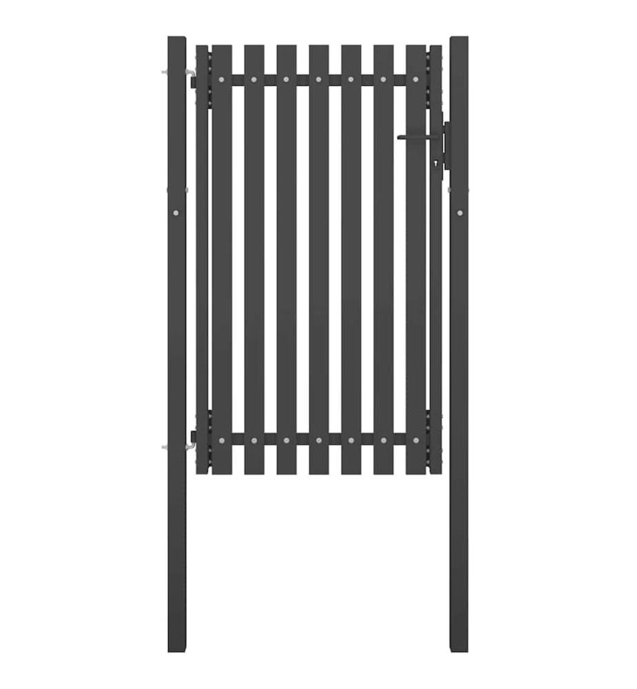 Gartentor aus Stahl 100 x 150 cm Anthrazit