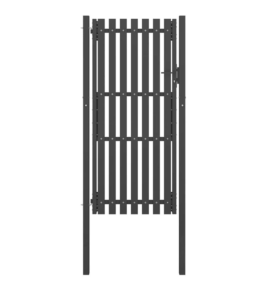 Gartentor Stahl 1x2,5 m Anthrazit