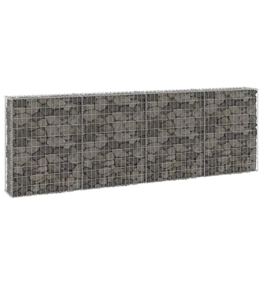 Mur en gabion avec couvercles Acier galvanisé 300x30x100 cm