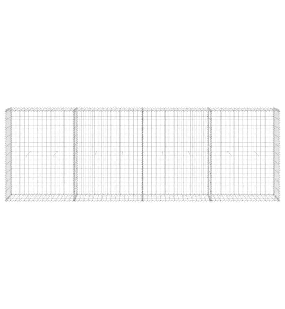 Mur en gabion avec couvercles Acier galvanisé 300x30x100 cm
