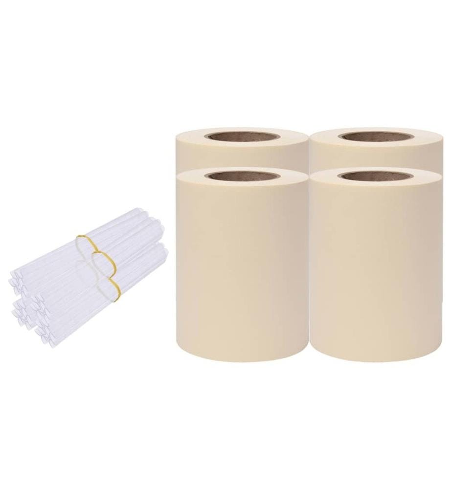 Garten-Sichtschutz 4 Stk. PVC 35x0,19 m Creme