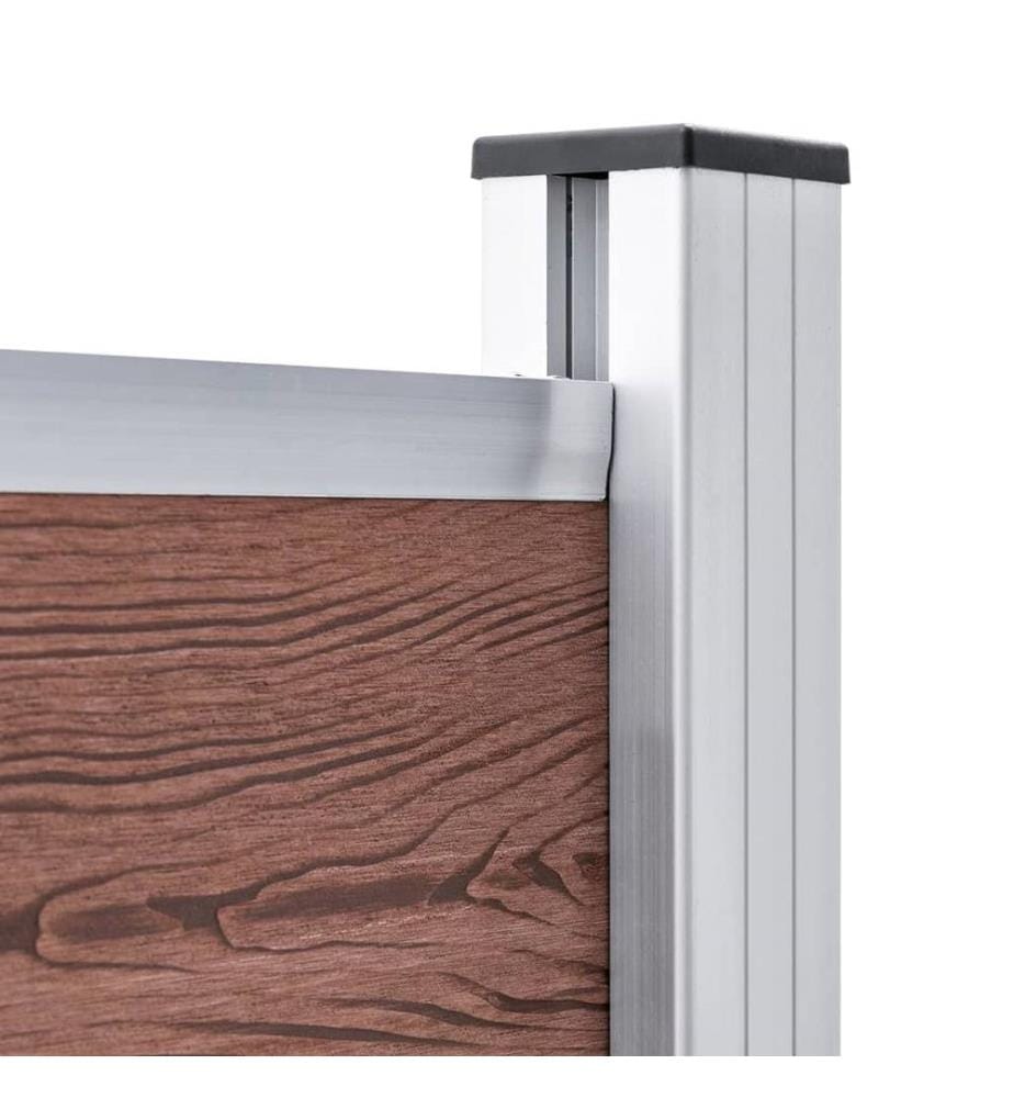 Zaunelement WPC 180x146 cm Braun