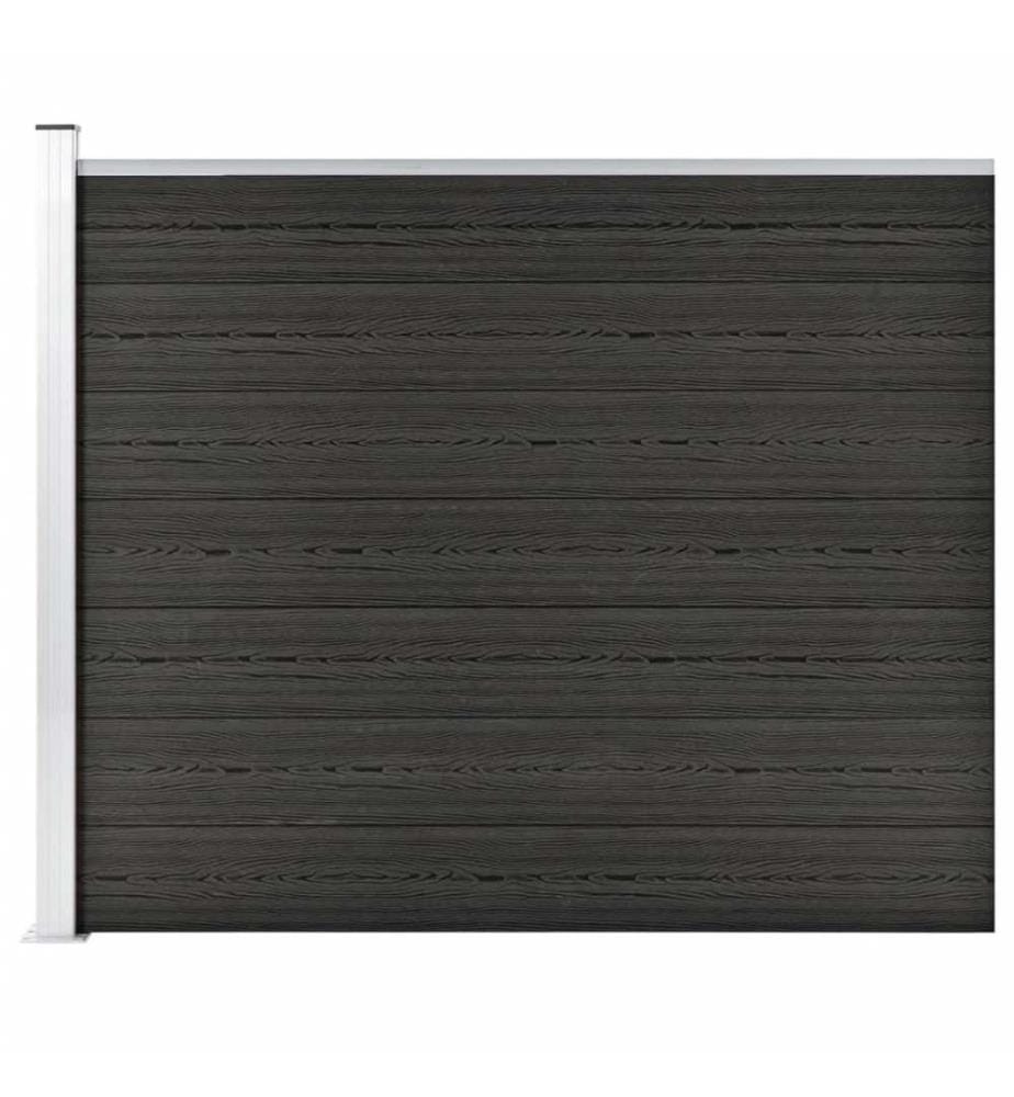 Zaunelement WPC 175x146 cm Grau