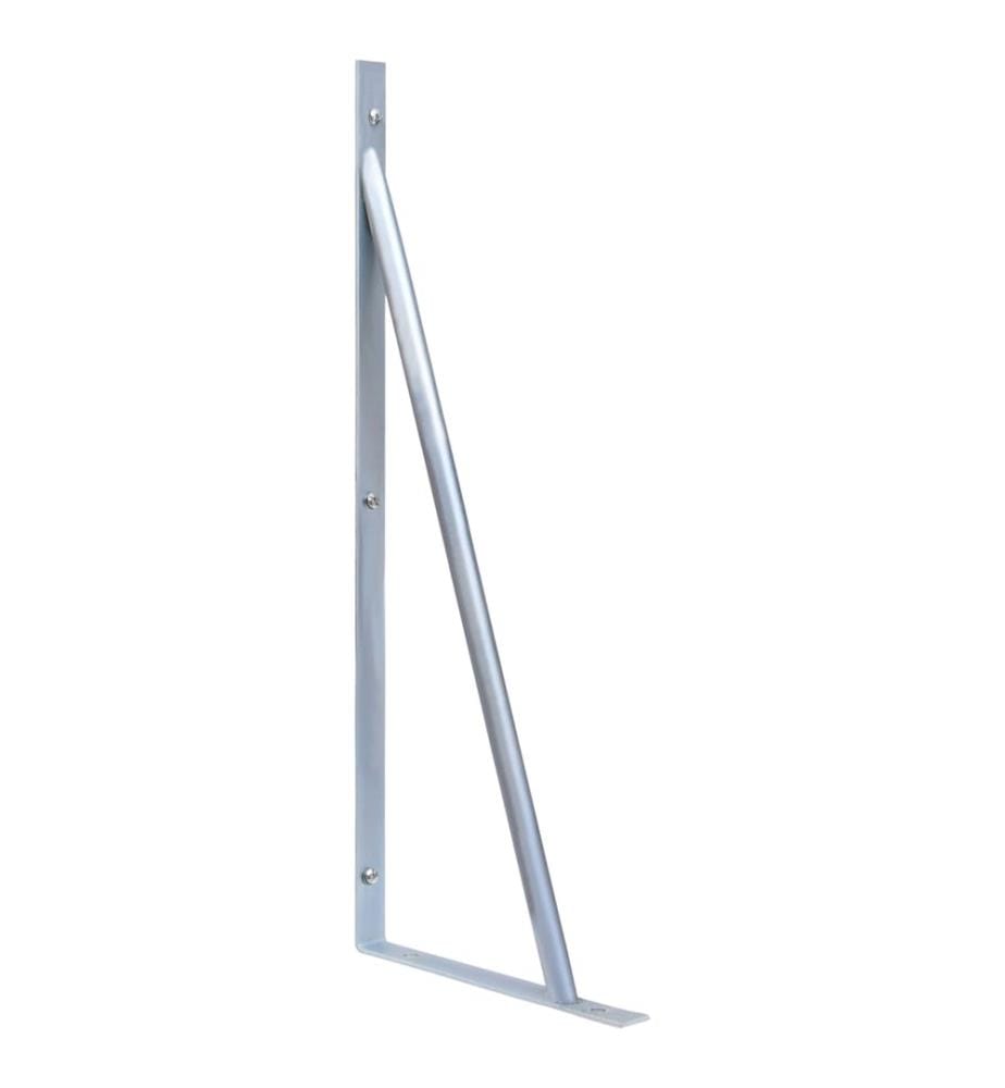 Supports pour poteau de clôture 2 pcs Acier galvanisé