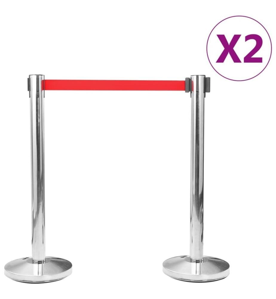 Personenleitsysteme 4 Stk. Edelstahl Silbern