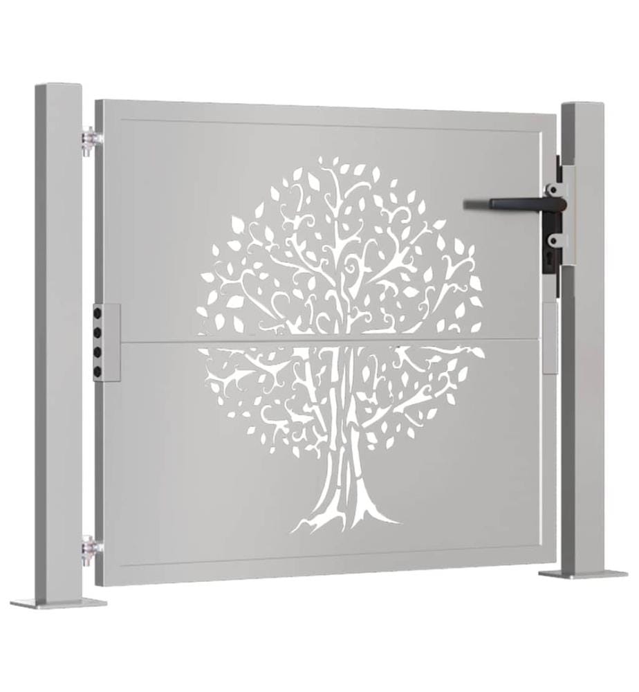Gartentor 100x75 cm Cortenstahl Baumdesign