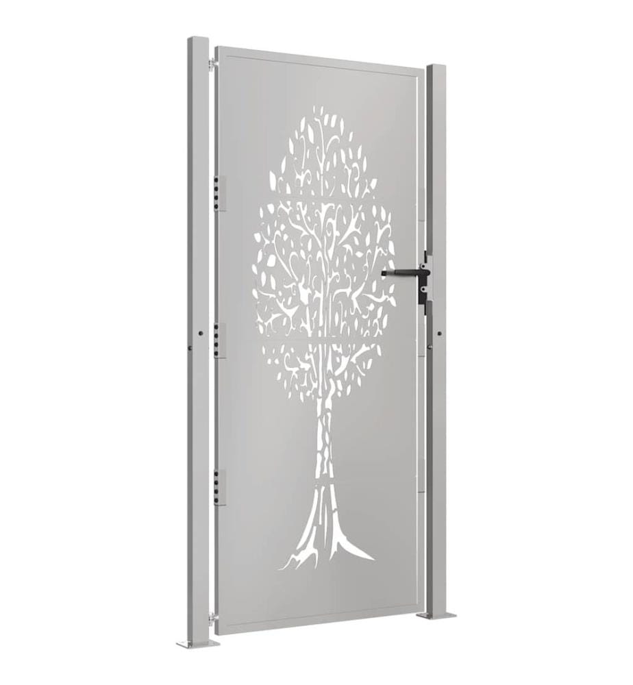 Gartentor 100x200 cm Cortenstahl Baumdesign