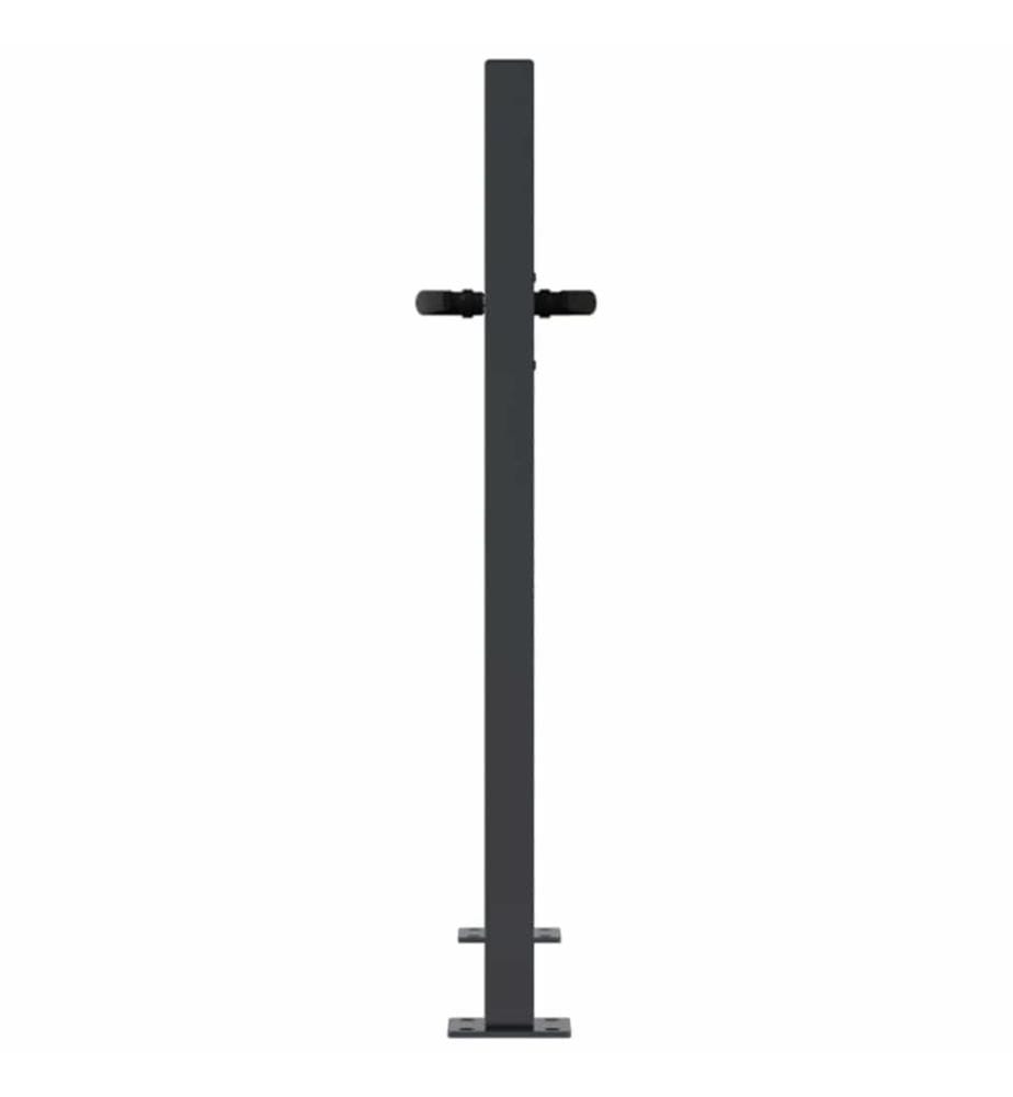 Gartentor Anthrazit 100x75 cm Stahl Bambus-Design