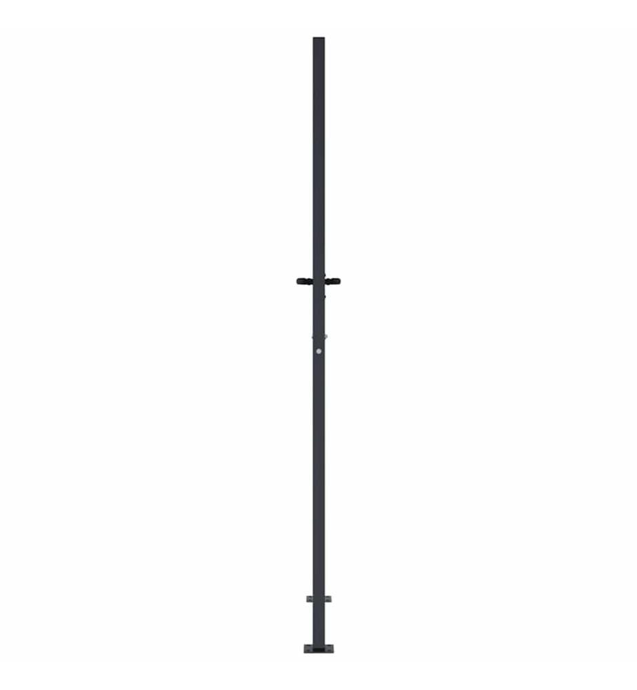 Gartentor Anthrazit 100x175 cm Stahl Bambus-Design