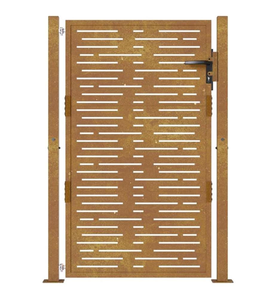 Gartentor 100x150 cm Cortenstahl Quadratisches Design