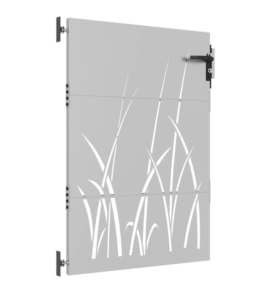 Gartentor 85x150 cm Cortenstahl Gras-Design