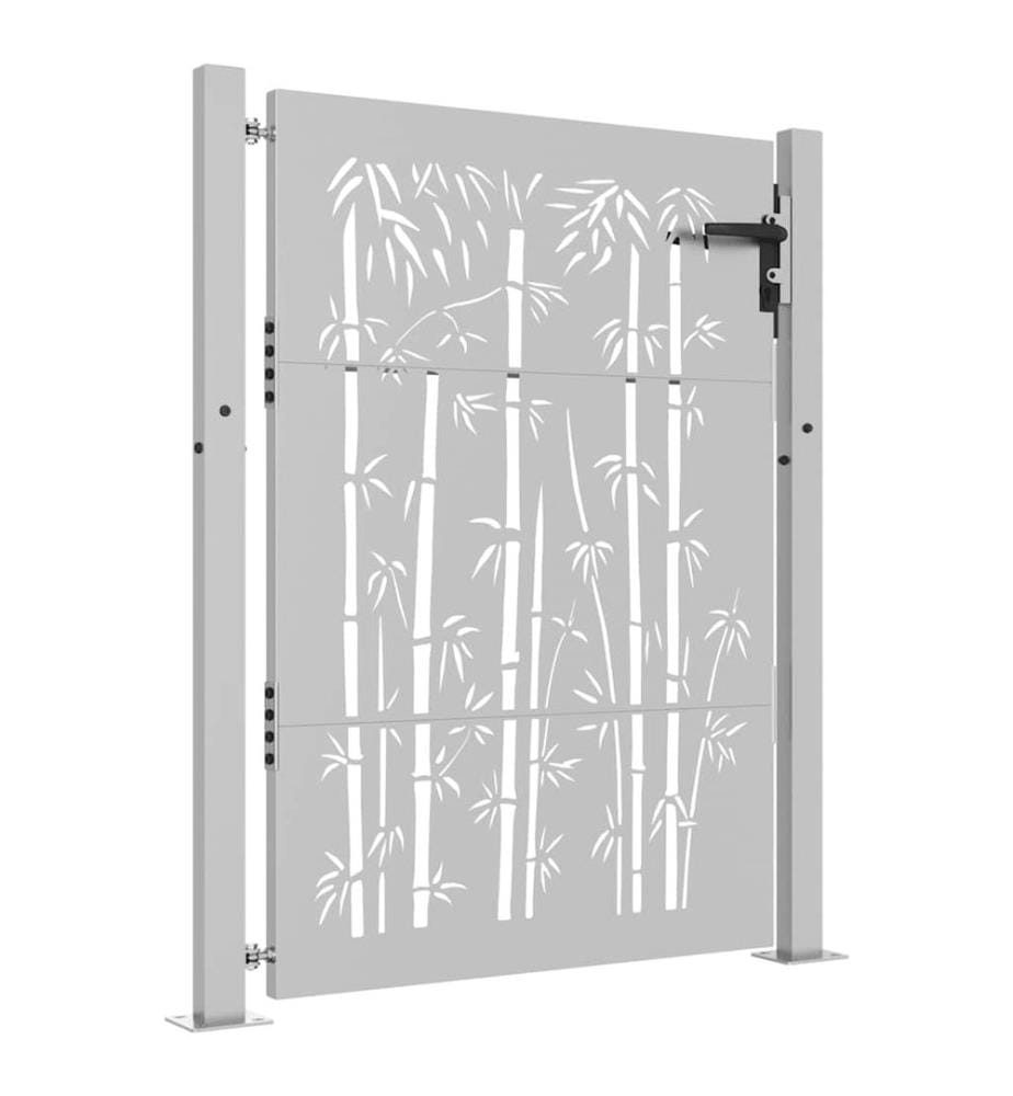 Gartentor 100x150 cm Cortenstahl Bambus-Design