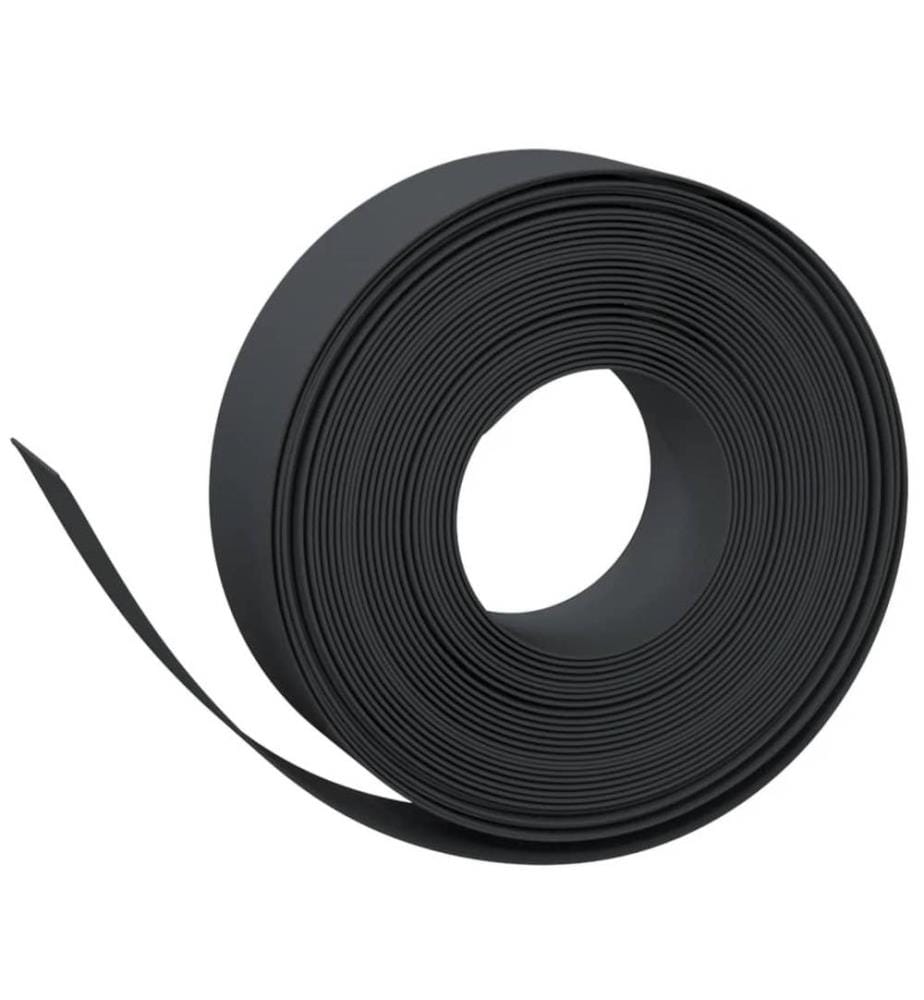 Rasenkante Schwarz 10 m 15 cm Polyethylen