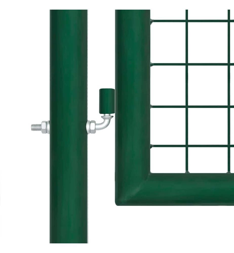 Maschen-Gartentor Grün 350x125 cm Verzinkter Stahl